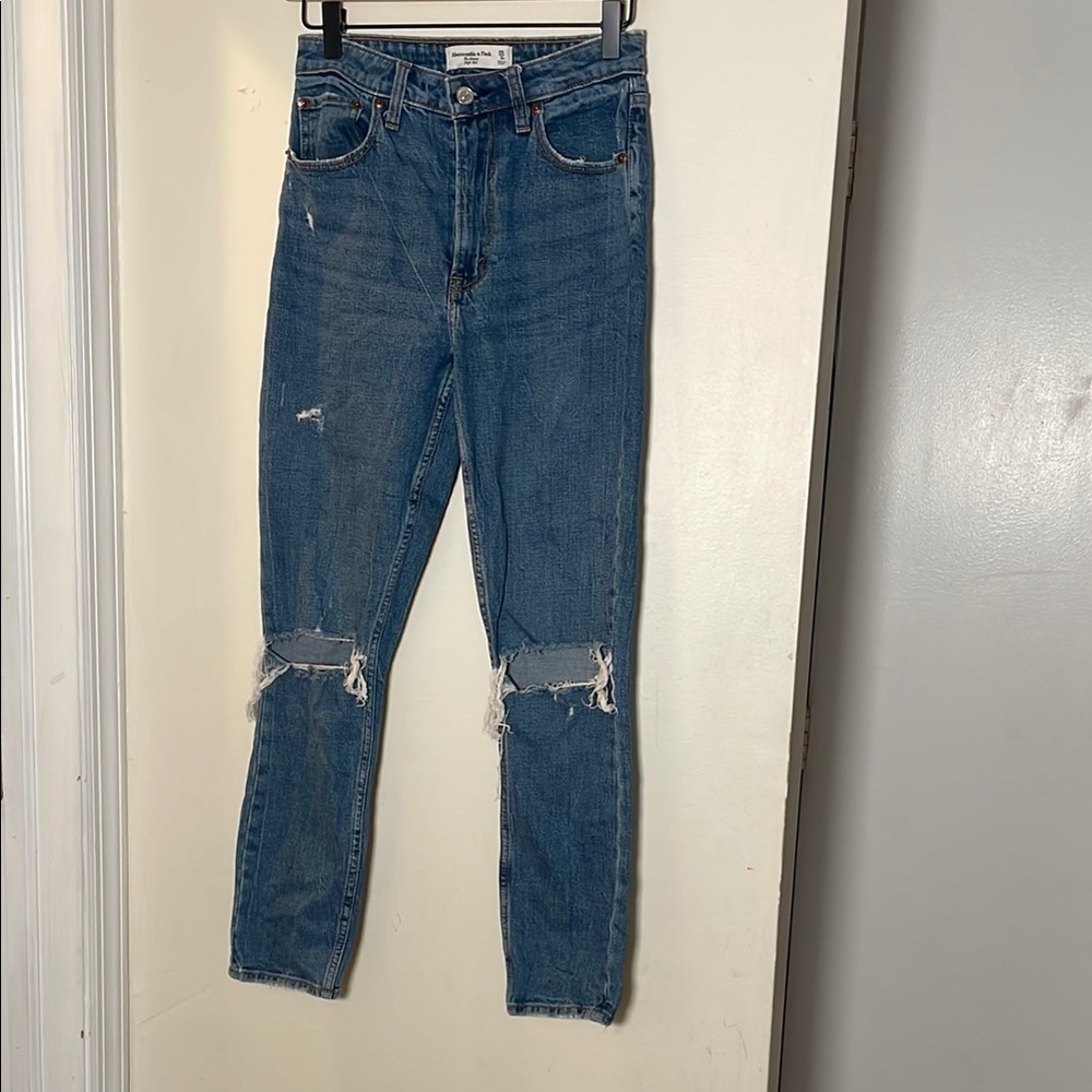 Abercrombie & Fitch High Rise Skinny Jeans - Blue